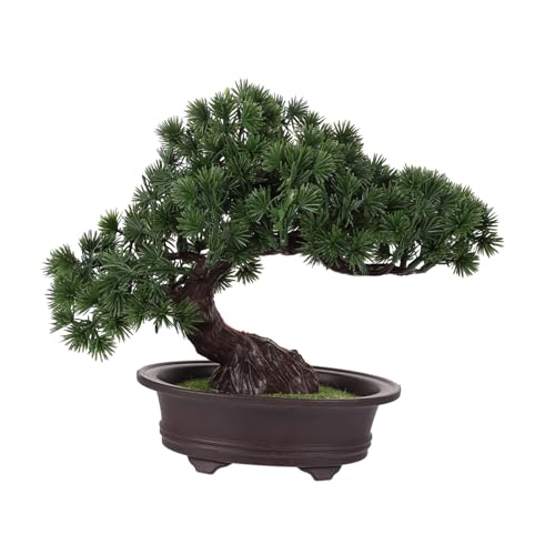 BESTYASH Realistisches Bonsai Kiefernbaum Deko mit Topf Kleine Künstliche Pflanze aus Kunststoff Pflegeleichtes Zimmerpflanzen Ornament für Wohnzimmer Büro Tisch BESTYASH Realistisches Bonsai Kiefernbaum Deko mit Topf Kleine Künstliche Pflanze aus Kunststoff Pflegeleichtes Zimmerpflanzen Ornament für Wohnzimmer Büro Tisch von BESTYASH