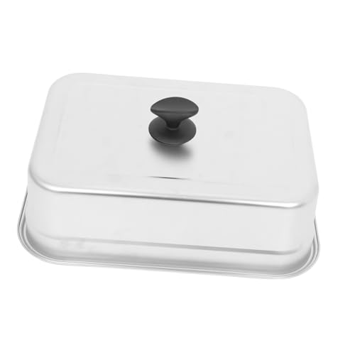 BESTYASH Rechteckiger Basting Cover aus Edelstahl Grill Griddle dampfabdeckung Hitzebeständig für Outdoor BBQ Steak Burgerabdeckung von BESTYASH