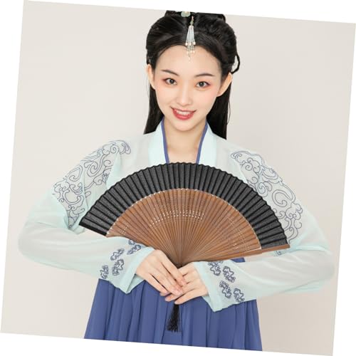 BESTYASH Retro Faltbarer Handfächer im Vintage Stil Chinesischer Klassischer Tanzfächer mit Filigranem Design Eleganter Faltbarer Handfächer für Tanz Bühne Party und Sommerreisen Teiliges von BESTYASH