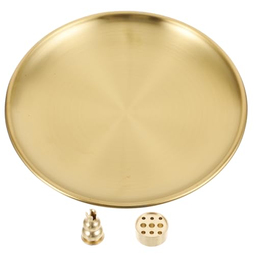 BESTYASH Retro Messing Räucherstäbchenhalter Desktop Räuchergefäß mit Löchern Stilvoller Aromatherapie Halter für Zuhause Meditation Yoga und Teezeremonie Dekoratives Räucher tablett von BESTYASH