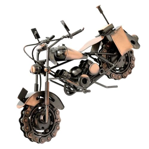 BESTYASH Retro Metall Motorradmodell Dekoration Vintage Eisernes Kunsthandwerk Sammlerstück Geschenkidee für Motorradfahrer Schreibtisch Ornament für Zuhause und Büro von BESTYASH