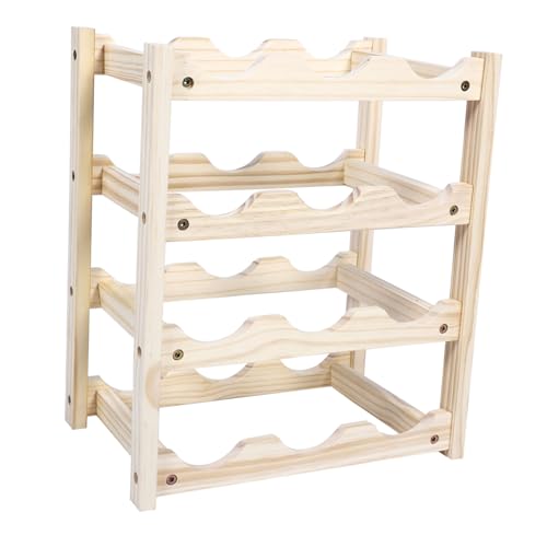 BESTYASH Robustes Holz Weinregal für Flaschen Stabiles Flaschenregal mit Glatten Kanten Dekorativer Haushalts Weinhalter Langlebiger Flaschenständer für Zuhause Hotel Weinlager von BESTYASH
