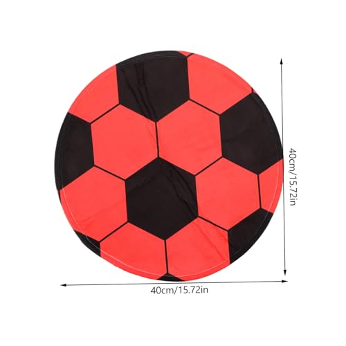 BESTYASH Runder Rutschfester Fußball Teppich aus Waschbare Dekorative Bodenmatte für Wohnzimmer Schlafzimmer Bad Vielseitige Antirutschmatte mit Fußballmuster BESTYASH Runder Rutschfester Fußball Teppich aus Waschbare Dekorative Bodenmatte für Wohnzimmer Schlafzimmer Bad Vielseitige Antirutschmatte mit Fußballmuster von BESTYASH