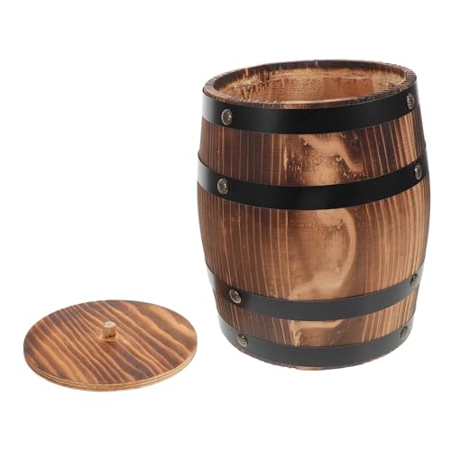 BESTYASH Rustikaler Küchenutensilienhalter aus Karbonisiertem Holz Mini Besteckaufbewahrung Löffel Gabel Essstäbchen Organizer für Tischplatte und Arbeitsfläche von BESTYASH
