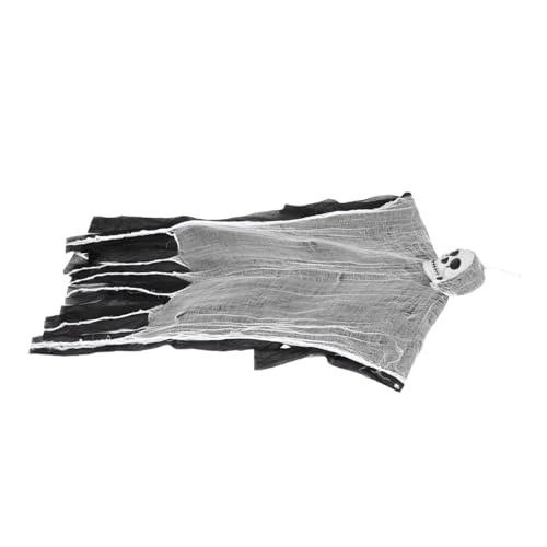 BESTYASH Scary Halloween LED Skull Dekoration mit Grünem Licht Wetterfestes Leuchtendes Skelett für Innen Außenbereich Gruselige Geisterdeko für Garten Fenster Terrasse und Halloween-Party von BESTYASH