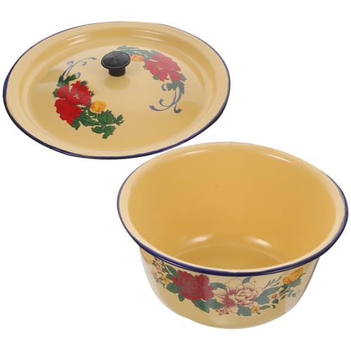 BESTYASH Schmalz Kann Schüsseln Mischen Deckel Groß Kochen Emailliertes Geschirr Alt Küchenservierplatte Vintage Blumen Gemustert Mischschale Küchenbehälter Emaille BESTYASH Schmalz Kann Schüsseln Mischen Deckel Groß Kochen Emailliertes Geschirr Alt Küchenservierplatte Vintage Blumen Gemustert Mischschale Küchenbehälter Emaille von BESTYASH