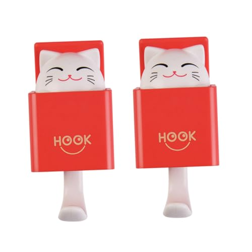 BESTYASH Selbstklebender Katzenhaken mit Starkem Haftkleber Kreativer Dekorativer Wandhaken für Zuhause und Hotel Mehrfach Verwendbar Installieren für Jacken Taschen Hüte und Kleine von BESTYASH