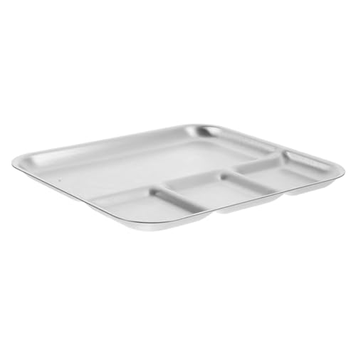 BESTYASH Servierplatte mit Fächern Rechteckiges Tablett für Vielseitiges Servieren von Speisen und Saucen Rostfrei Leicht zu Reinigen für Grill Buffet und Alltag BESTYASH Servierplatte mit Fächern Rechteckiges Tablett für Vielseitiges Servieren von Speisen und Saucen Rostfrei Leicht zu Reinigen für Grill Buffet und Alltag von BESTYASH