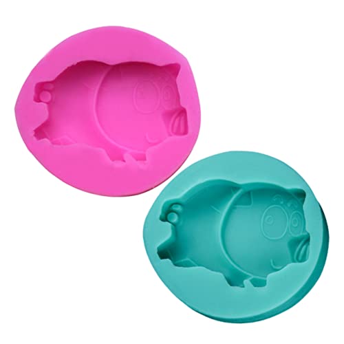 BESTYASH Silikon Fondantform Schwein Backform für Kuchen Schokolade Candy Mould Lebensmittelecht Flexibel Antihaftbeschichtet Backofen und Spülmaschinenfest Farblich Zufällige Farbe von BESTYASH