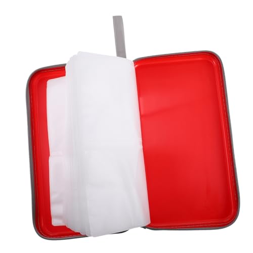 BESTYASH Slots CD Organizer Tasche mit Doppelreißverschluss Förmigem Öffnungsdesign Kompakt und Tragbar Praktischer CD Halter zur Sicheren Aufbewahrung von Musik und Videodiscs von BESTYASH