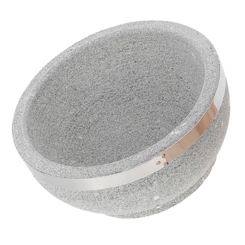 BESTYASH Steintopf Bibimbap Schüssel Stein Kochtopf Hitzebeständig Langlebig für Herd und Flamme zum Schmoren und Servieren von Reis und Suppe von BESTYASH