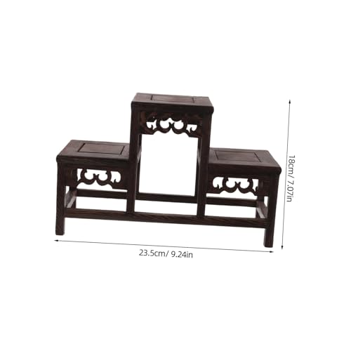 BESTYASH Stufiges Holzregal Display Shelf Vintage Pflanzenständer mit Stabilem Stand Mehrzweck Organizer für Wohnzimmer Schlafzimmer und Büro BESTYASH Stufiges Holzregal Display Shelf Vintage Pflanzenständer mit Stabilem Stand Mehrzweck Organizer für Wohnzimmer Schlafzimmer und Büro von BESTYASH
