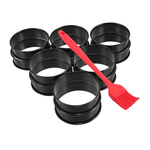 BESTYASH Teiliges Crumpet-ring Edelstahl Doppelt Gerollte Runde Backformen mit Antihaftbeschichtung und Silikonpinsel für Kuchen Gebäck und Muffins bei Familienfeiern und Partys BESTYASH Teiliges Crumpet-ring Edelstahl Doppelt Gerollte Runde Backformen mit Antihaftbeschichtung und Silikonpinsel für Kuchen Gebäck und Muffins bei Familienfeiern und Partys von BESTYASH