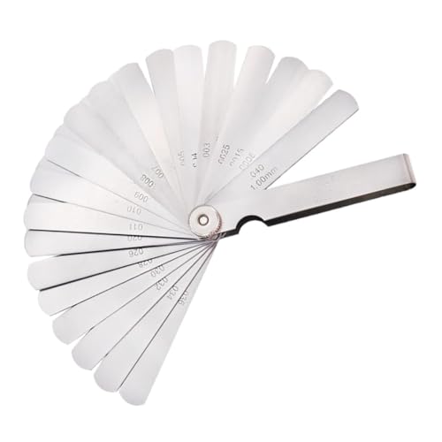 BESTYASH Teiliges Edelstahl Fühlerlehren Dual Markierte Metrische und Imperiale Spaltmesslehre Präzises Einstellwerkzeug für Motoren Gitarren und Feinmessungen Rostfrei Tragbar BESTYASH Teiliges Edelstahl Fühlerlehren Dual Markierte Metrische und Imperiale Spaltmesslehre Präzises Einstellwerkzeug für Motoren Gitarren und Feinmessungen Rostfrei Tragbar von BESTYASH