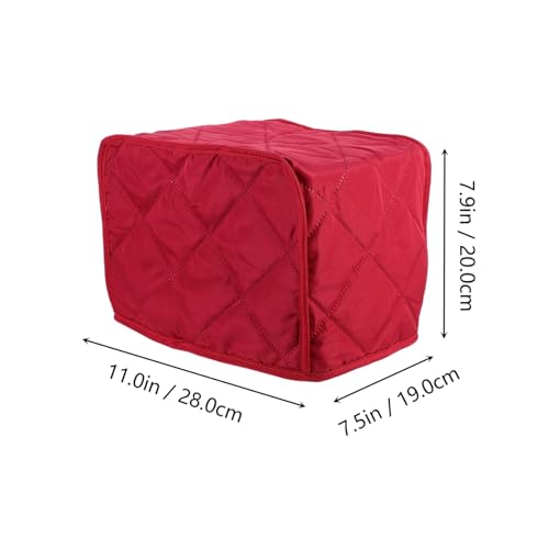 BESTYASH Toaster Schutzhaube aus Polyester Kleiner Küchengeräte schutz Staubabweisend Langlebig Passend für Haushalts toaster in Eleganter Weinroter Farbe von BESTYASH