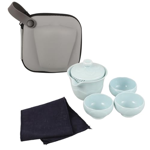 BESTYASH Tragbares Keramik teeservice Set Lotus Design Teekanne Leichtes Reise teeset für Büro Outdoor und Tearoom Kompaktes Teeaufbrüh Set mit Authentischem Geschmack Elegante BESTYASH Tragbares Keramik teeservice Set Lotus Design Teekanne Leichtes Reise teeset für Büro Outdoor und Tearoom Kompaktes Teeaufbrüh Set mit Authentischem Geschmack Elegante von BESTYASH