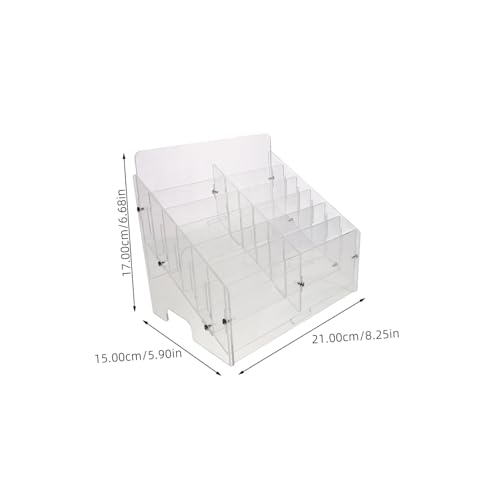 BESTYASH Transparente Aufbewahrungsbox mit Fächern Vielseitiger Organizer für Mobiltelefone Visitenkarten und Bürobedarf Stabiler Schreibtisch Organizer für Büro und Klassenzimmer von BESTYASH