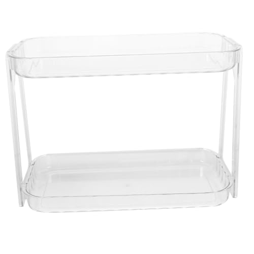 BESTYASH Transparente Doppellagige Badezimmer Eckablage aus Robustem Pet Platzsparend und Einfach zu Reinigen Multifunktionaler Kosmetik Toilettenartikel Organizer für Waschbecken und BESTYASH Transparente Doppellagige Badezimmer Eckablage aus Robustem Pet Platzsparend und Einfach zu Reinigen Multifunktionaler Kosmetik Toilettenartikel Organizer für Waschbecken und von BESTYASH
