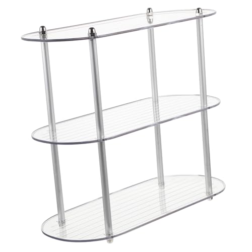 BESTYASH Transparente Lagige Ablage für und Kosmetik Multifunktionales Abnehmbares Aufbewahrungsregal für Schreibtisch und Badezimmer Platzsparender Organizer für Bad und Küchentheke von BESTYASH