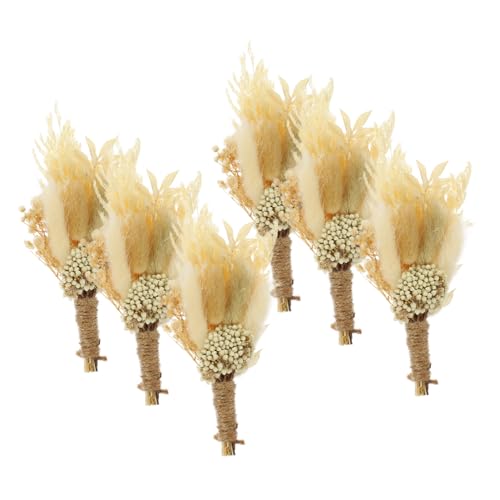 BESTYASH Trockenblumen Sträuße Klein Deko für Vase und Braut Ansteckblume Natürliche Getrocknete Blumen für Rustikale Wohnkultur und DIY Basteln von BESTYASH