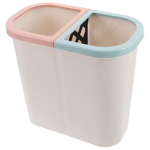BESTYASH Trockene und Mülldosen Küchenmüll Müllcontainer Intelligenter Badezimmer-Mülleimer Mülleimer im Wohnzimmer Schlankes Mülleimer-Badezimmer Abfallkorb Plastik Weiß von BESTYASH