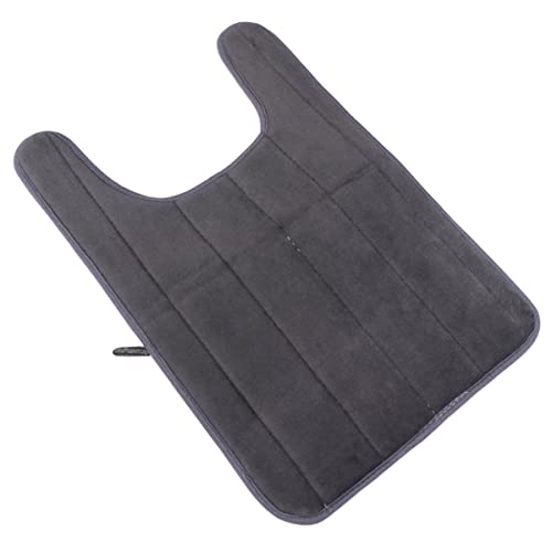 BESTYASH U Form Badezimmerteppich aus Memory Foam rutschfest Dunkelgrau für Wc und Bad Leicht zu Reinigen Komfortabel und von BESTYASH