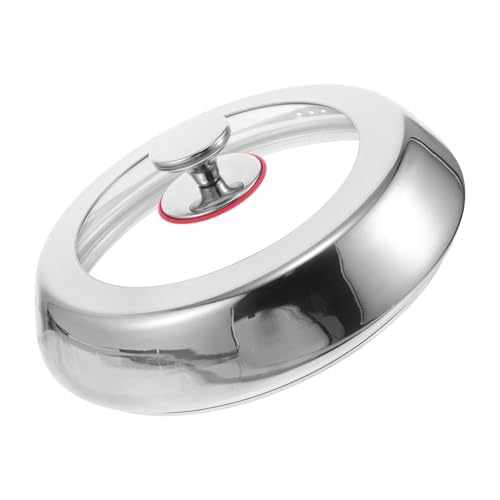 BESTYASH Universaldeckel aus Gehärtetem mit Edelstahlrand Hitzebeständig Spritzschutz Topfdeckel für Woks Bratpfannen Suppentöpfe Multifunktional und Langlebig von BESTYASH