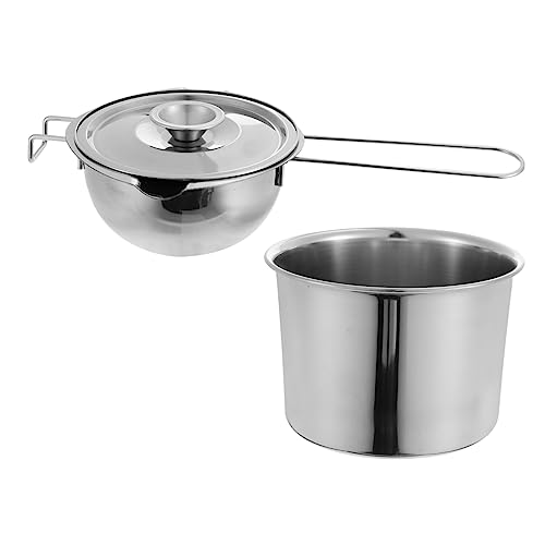 BESTYASH Edelstahl Schmelztopf für Butter und Schokolade Rostfrei mit Ausguss für Fondue und Warmhaltende Saucen Perfektes Küchenutensil für Schmelzende Köstlichkeiten von BESTYASH