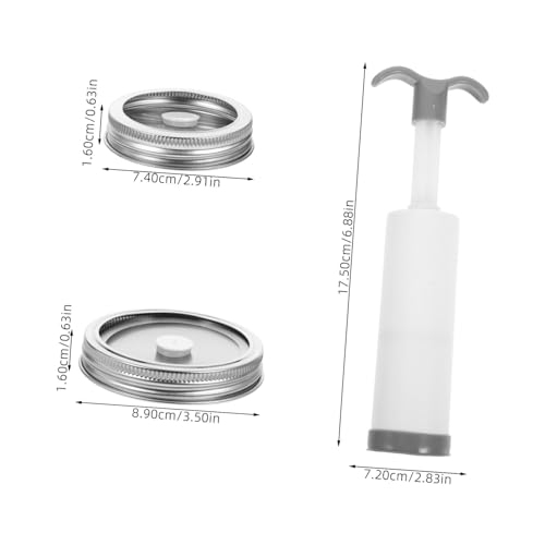 BESTYASH Vakuumierer für Einmachgläser mit Edelstahl Vakuumdeckel für Standard Weithalsgläser Manuelle Tragbare Vakuumpumpe zur Lebensmittelaufbewahrung und Frischeerhaltung BESTYASH Vakuumierer für Einmachgläser mit Edelstahl Vakuumdeckel für Standard Weithalsgläser Manuelle Tragbare Vakuumpumpe zur Lebensmittelaufbewahrung und Frischeerhaltung von BESTYASH