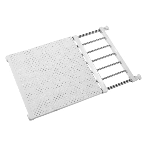 BESTYASH Verstellbares Weißes Kleiderschrank Regal mit Stabiles Multifunktionales Aufbewahrungsregal für Kleidung und Schuhe Platzsparender Organizer für Schlafzimmer und Zuhause von BESTYASH