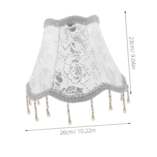 BESTYASH Retro Stoff Lampenschirm Mit Quaste Vintage-lampenabdeckung Für Pendelleuchten Tischlampen Und Stehlampen Blumenmuster-design Für Wohnzimmer Und Schlafzimmer von BESTYASH