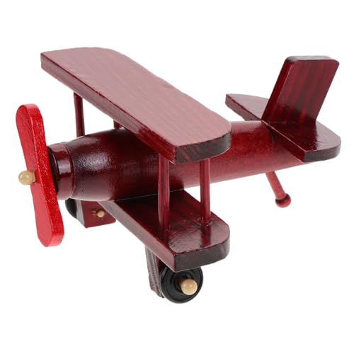 BESTYASH Vintage Holz Flugzeug Modell Dekoration Handgefertigt Retro Desktop Ornament für Zuhause Büro Party von BESTYASH