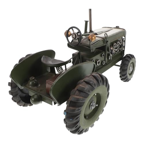 BESTYASH Vintage Traktor Modell Metall Skulptur Miniatur Retro Ornament für Sammler und Dekoration im Wohnzimmer Grüne Nostalgische Landmaschinen Figur mit Feiner Textur BESTYASH Vintage Traktor Modell Metall Skulptur Miniatur Retro Ornament für Sammler und Dekoration im Wohnzimmer Grüne Nostalgische Landmaschinen Figur mit Feiner Textur von BESTYASH
