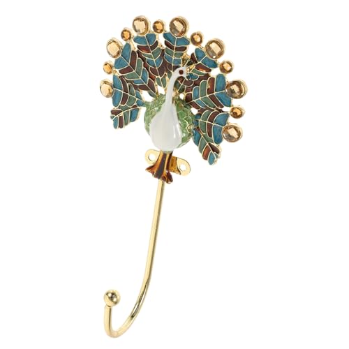 BESTYASH Vintage Wandhaken Peacock aus Metall Dekorativer Retro Kleiderhaken Kompakt Einfach zu Montieren für Mäntel Hüte Schals Stilvolle Wandaufhängung für Flur und Wohnzimmer von BESTYASH