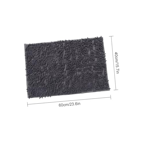 BESTYASH Wasserabsorbierende Chenille Badematte Dunkelgrau rutschfeste Badezimmer Türmatte Leicht Waschbar Sanft Fußmatte für Modernes Zuhause und Küche BESTYASH Wasserabsorbierende Chenille Badematte Dunkelgrau rutschfeste Badezimmer Türmatte Leicht Waschbar Sanft Fußmatte für Modernes Zuhause und Küche von BESTYASH