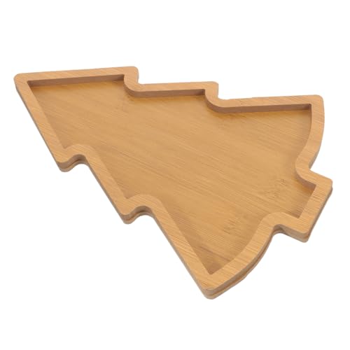 BESTYASH Weihnachtliches Holzserviertablett im Weihnachtsbaum Design Vielseitige Snack und Obstplatte für Partys zum Servieren von Süßigkeiten Snacks und Dips von BESTYASH