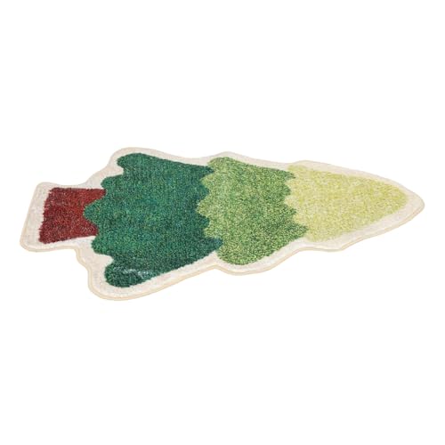 BESTYASH Weihnachtsbaum-Teppich Rutschfester Weicher Plüsch-Badezimmer Schlafzimmerteppich Dekorative Dicke Flauschige Matte für Wohnzimmer und Kinderzimmer Festliche Weihnachtsdekoration BESTYASH Weihnachtsbaum-Teppich Rutschfester Weicher Plüsch-Badezimmer Schlafzimmerteppich Dekorative Dicke Flauschige Matte für Wohnzimmer und Kinderzimmer Festliche Weihnachtsdekoration von BESTYASH