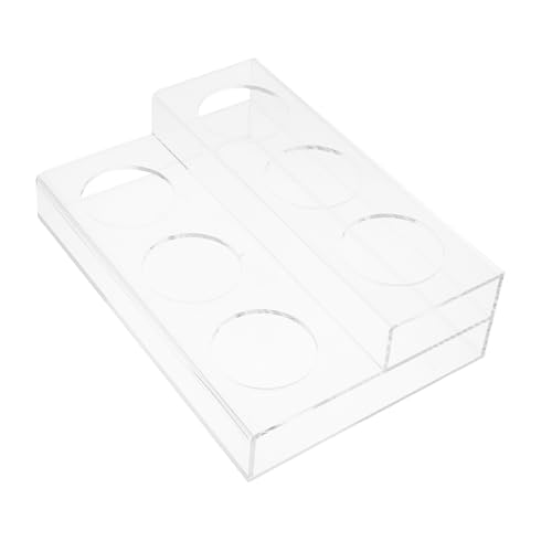 BESTYASH Weinregal Flaschenregal Weinflaschenorganisator Halter Für Sirupflaschen Flaschenhalter Halter Für Weinflaschen Regal Für Kaffeesirup Kaffeesirup-Rack-Organizer Transparent Acryl von BESTYASH