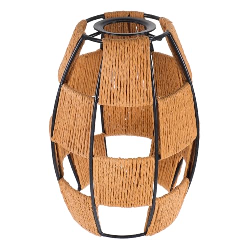BESTYASH Woven Hanging Lampshade Handgefertigt Boho Pendelleuchte Lampenschirm für Esszimmer Wohnzimmer Küche Einfache Montage Stilvolle Deckenleuchte mit Einzigartigem Design und von BESTYASH