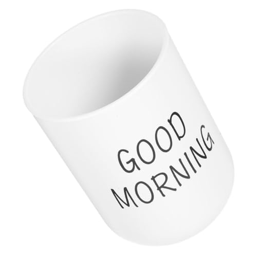 BESTYASH Zahnputzbecher Kunststoff Weiß Multifunktional als Zahnbürstenhalter und Trinkbecher Für Zuhause Reise Badrobust und Leicht zu Reinigen von BESTYASH