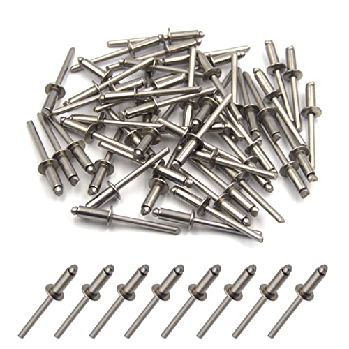 BESTYCHAO 50 Stück 304 Edelstahl Blindnieten (4,8mm x 12mm) von BESTYCHAO