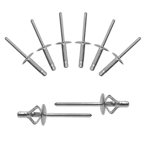 BESTYCHAO 60pcs Tri-Fold Exploding Pop Niet Aluminium großen Flansch Nieten - Silber (4,8x25mm) von BESTYCHAO