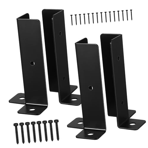 4 Stück Pfostenbasishalterungen Verstellbare Geländer und Zaunpfostenstützen für Pergolen und Balkone Langlebiges Einfache Montage Vielseitig Einsetzbar von BESTonZON