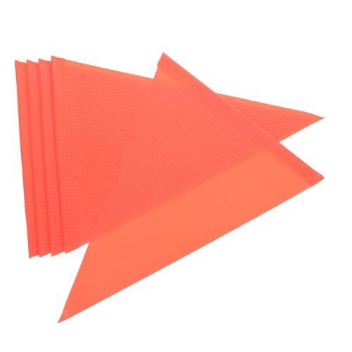 5 Stück Fahrrad Sicherheitsflaggen – Pvc Dreieck Wimpel Warnschild Ersatz Für Kinderfahrradflaggen Für Kinderfahrräder Roller Rollstühle Fahrradzubehör von BESTonZON