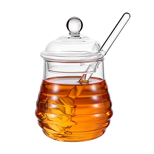 BestonZon 250 ml servieren Sie den Honigtopf klar mit dem Taucher, Glas von BESTonZON