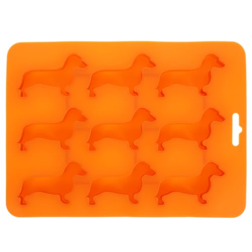 BESTONZON Dackel Hundeform Silikon Eiswürfelformen und Tablett, Dackel Eiswürfelform Silikon-Eiswürfelformen Und -Schale In Dackel-Hundeform Eiswürfelform Hund Für Cocktails Und Leckerli-Form von BESTonZON