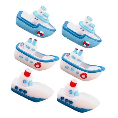 BESTonZON 1 Satz Boot Dekoration Mediterranes Design Langlebigem Resin Für DIY Mikrolandschaften Detailverliebt Strand Deko Für Raumgestaltungen 6 Stück von BESTonZON