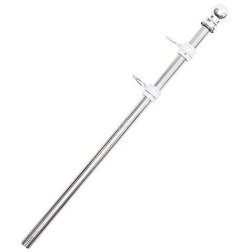 BESTonZON 1 Satz Fahnenmast aus Edelstahl Fahnenmasten Post Stangen damit Nicht Gartendekor Fahnenmast für den Garten robuster Fahnenmast Rostfreier Stahl Silver von BESTonZON