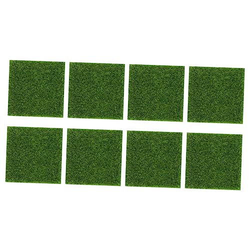 BESTonZON 1 Satz Künstliches Moos Grünes Hintergrund Gefälschter Grasteppich Rasenmoos Handwerk Rasen Miniatur Terrarienmoos Kunstpflanze Begrünte Landschaft Lebensechtes Gras Stoff 8 Stück von BESTonZON
