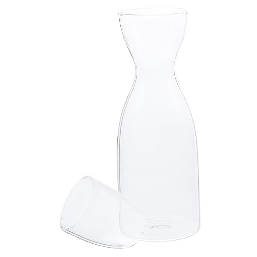BESTonZON 1 Satz Mundwasserbecher Saftkrugflasche Nachtwasserkaraffe Kaltwasserkrug Catering-getränkekaraffe Weinkaraffe Mundwasser-karaffe-flasche Mundwasserbehälter-dekanter Milchkrug Glas von BESTonZON